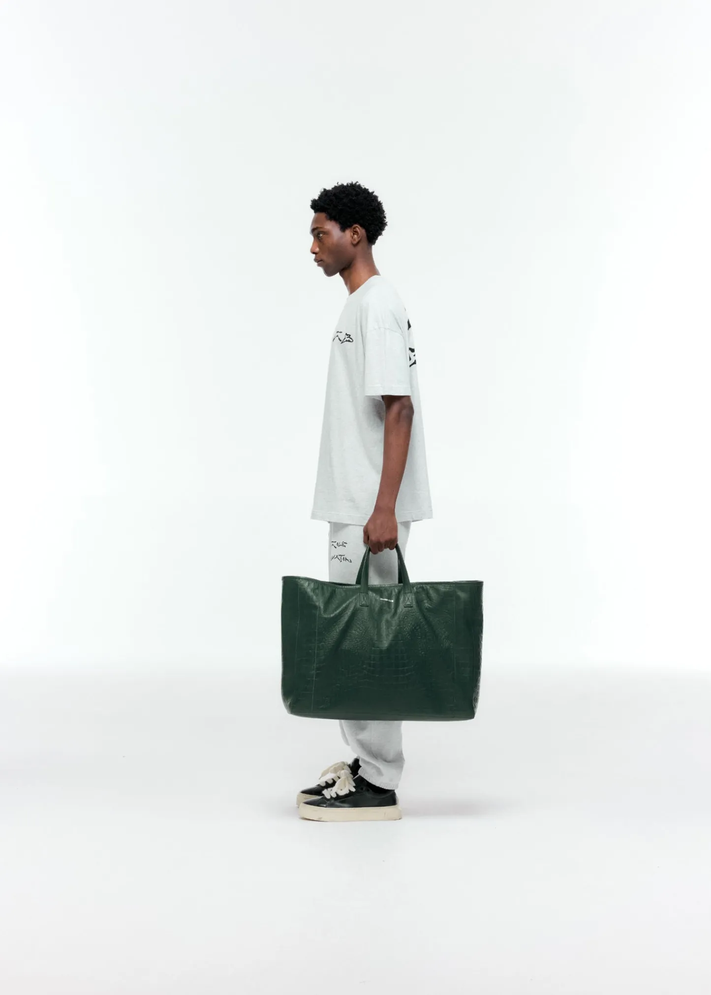 Cole Buxton AKIMBO X CB CROC EMBOSSED LEATHER BAG| Accessories|Leather