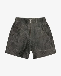 Cole Buxton CB CRACKED LEATHER SHORTS| Shorts