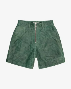 Cole Buxton CB CRACKED LEATHER SHORTS| Shorts