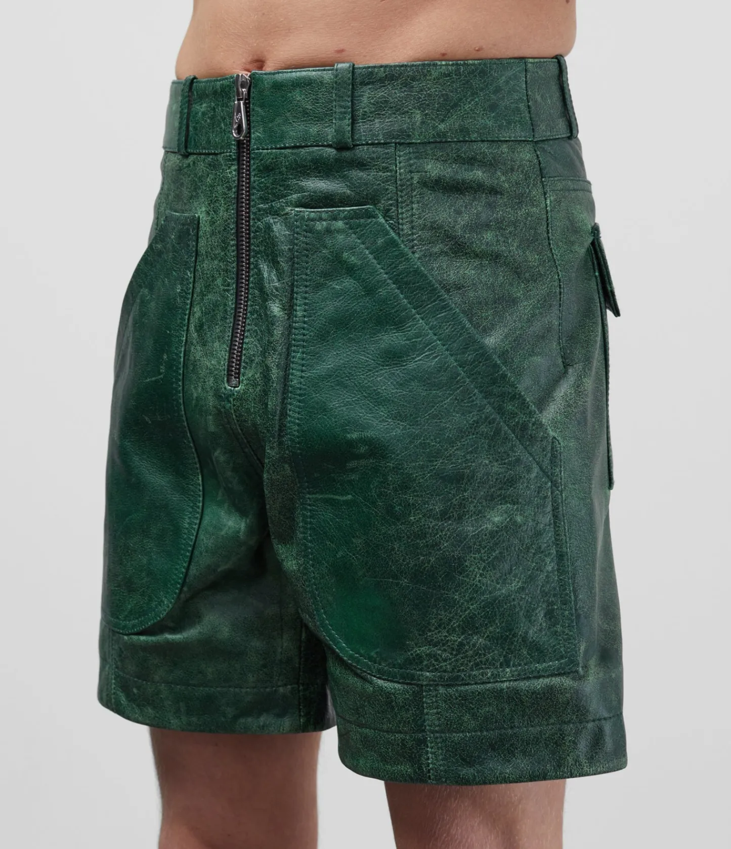 Cole Buxton CB CRACKED LEATHER SHORTS| Shorts