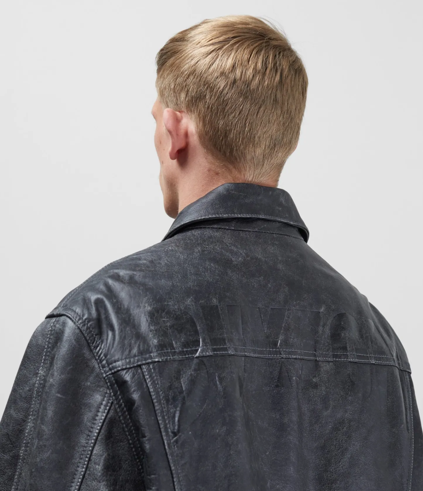 Cole Buxton CB CRACKED LEATHER TRUCKER| Outerwear|Leather