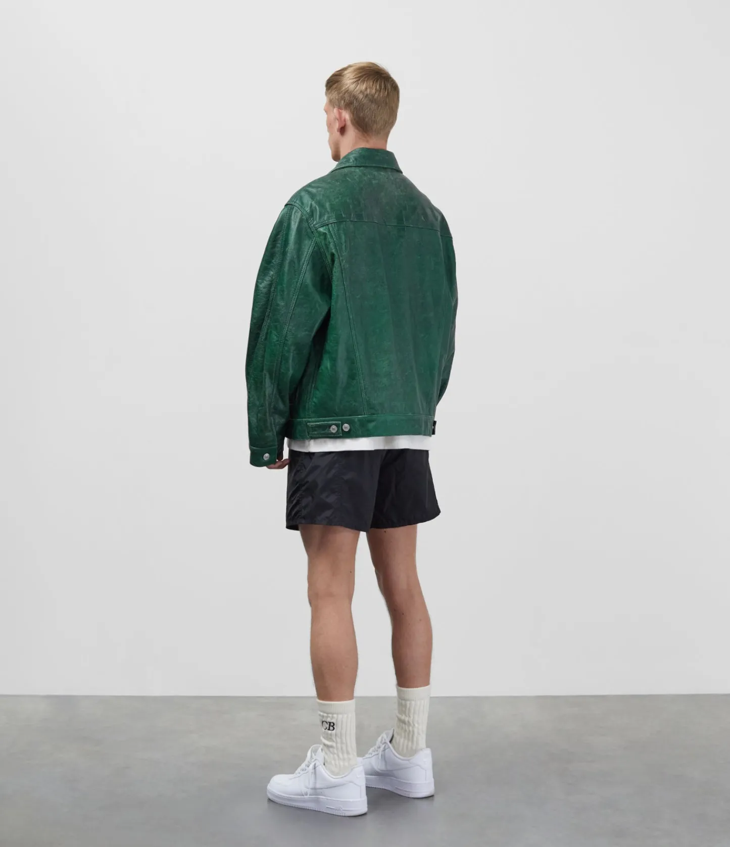 Cole Buxton CB CRACKED LEATHER TRUCKER| Outerwear|Leather
