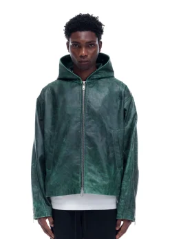 Cole Buxton CB HOODED LEATHER JACKET| Outerwear|Leather