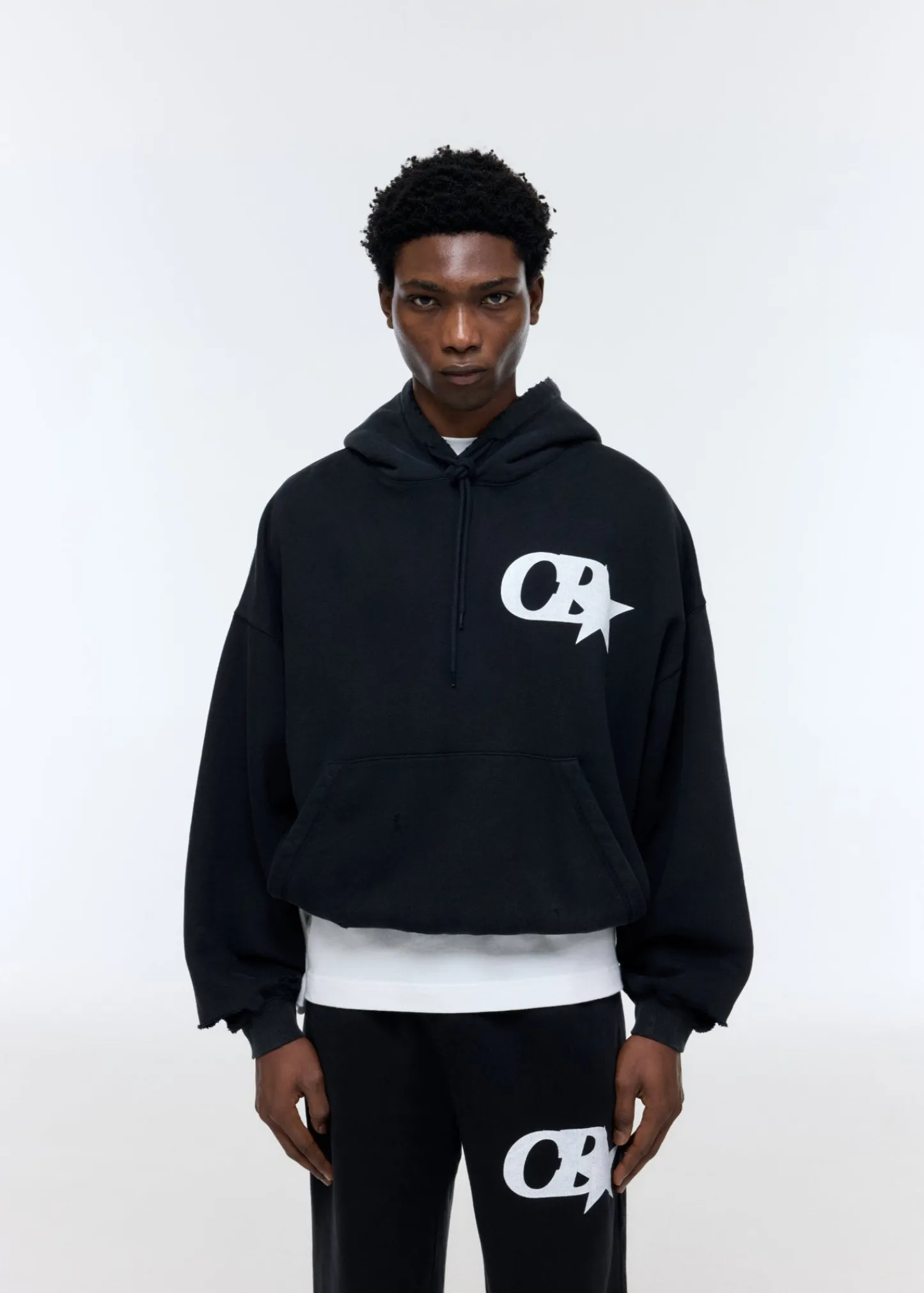 Cole Buxton CB STAR DISTRESSED POCKET HOODIE| Hoodies