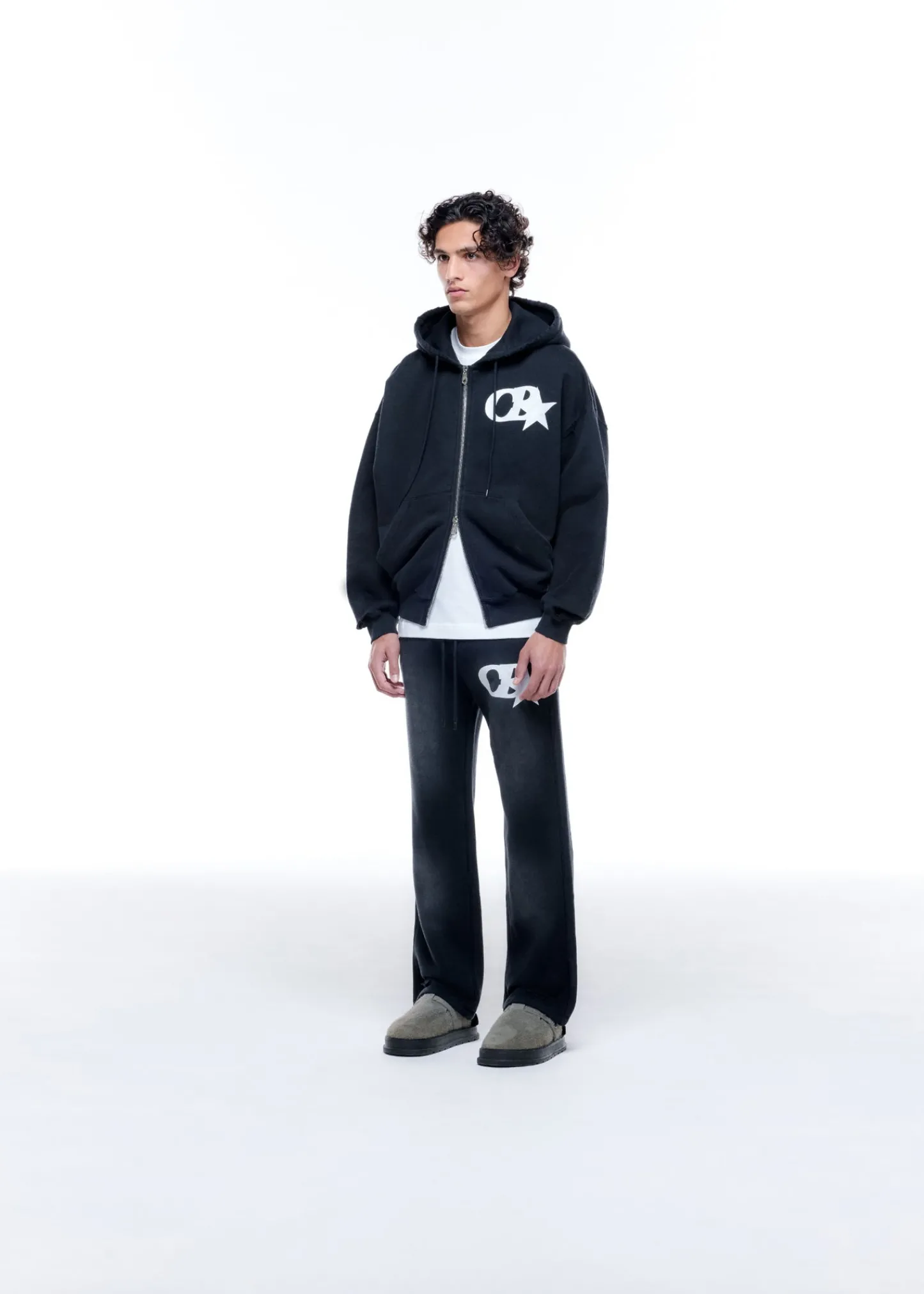 Cole Buxton CB STAR DISTRESSED POCKET ZIPPED HOODIE| Hoodies