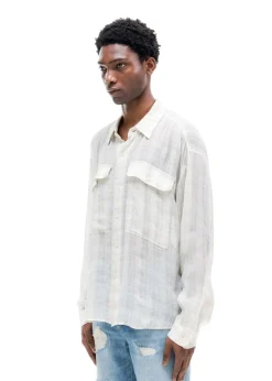 Cole Buxton CHECKED SLUBBY SHIRT| Shirts