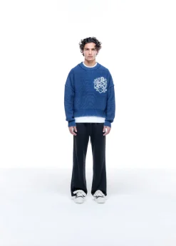 Cole Buxton COLLEGIATE CREST KNIT SWEATER| Knitwear