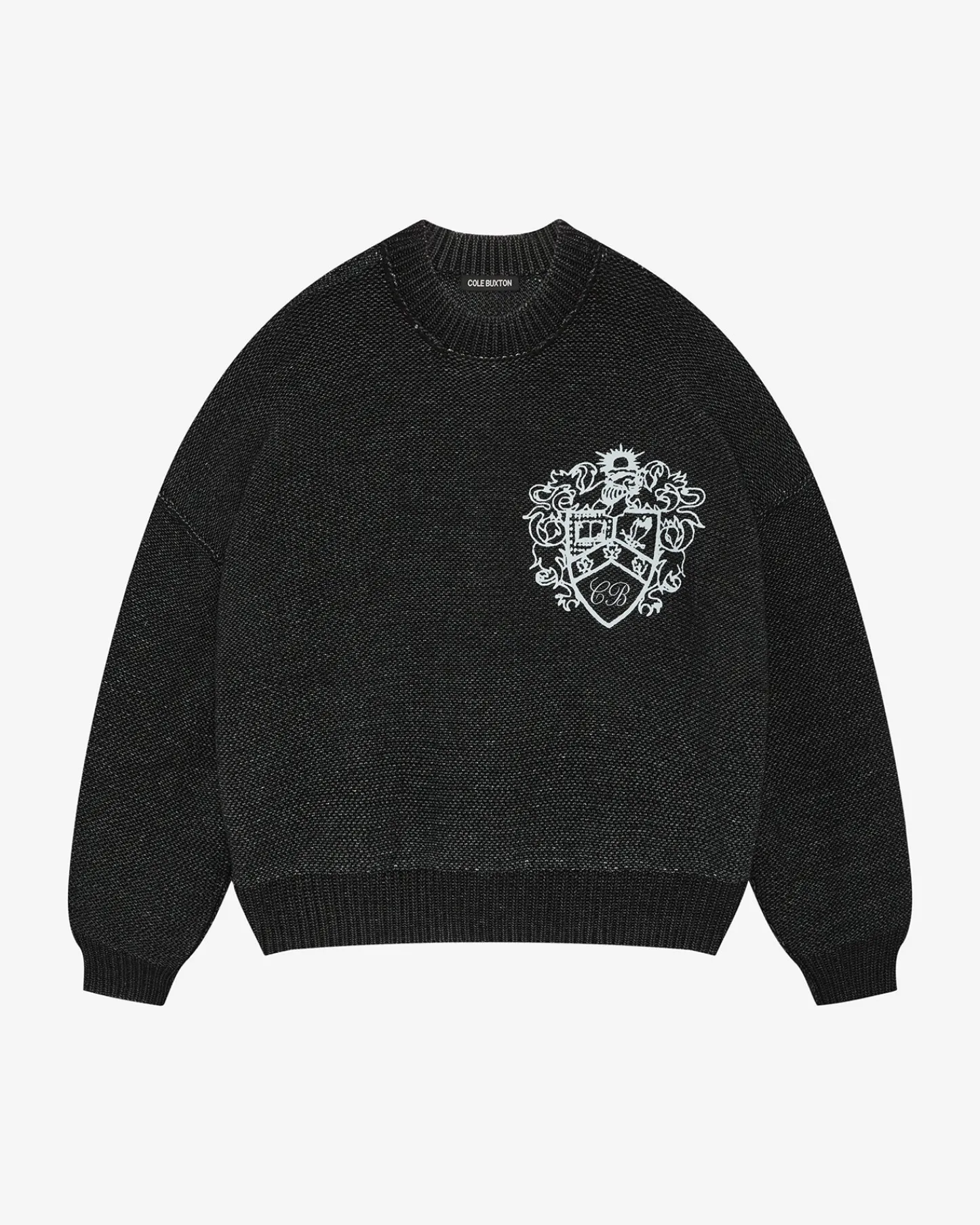 Cole Buxton COLLEGIATE CREST KNIT SWEATER| Knitwear