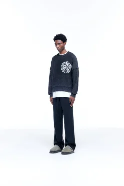 Cole Buxton COLLEGIATE CREST KNIT SWEATER| Knitwear