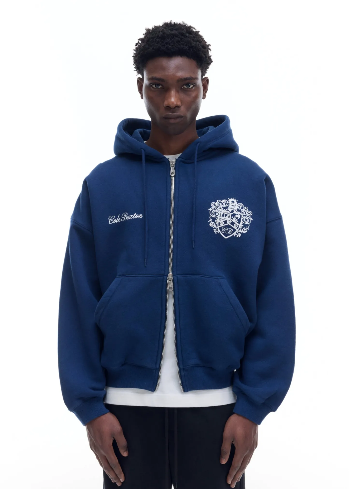 Cole Buxton COLLEGIATE CREST ZIPPED HOODIE| Hoodies