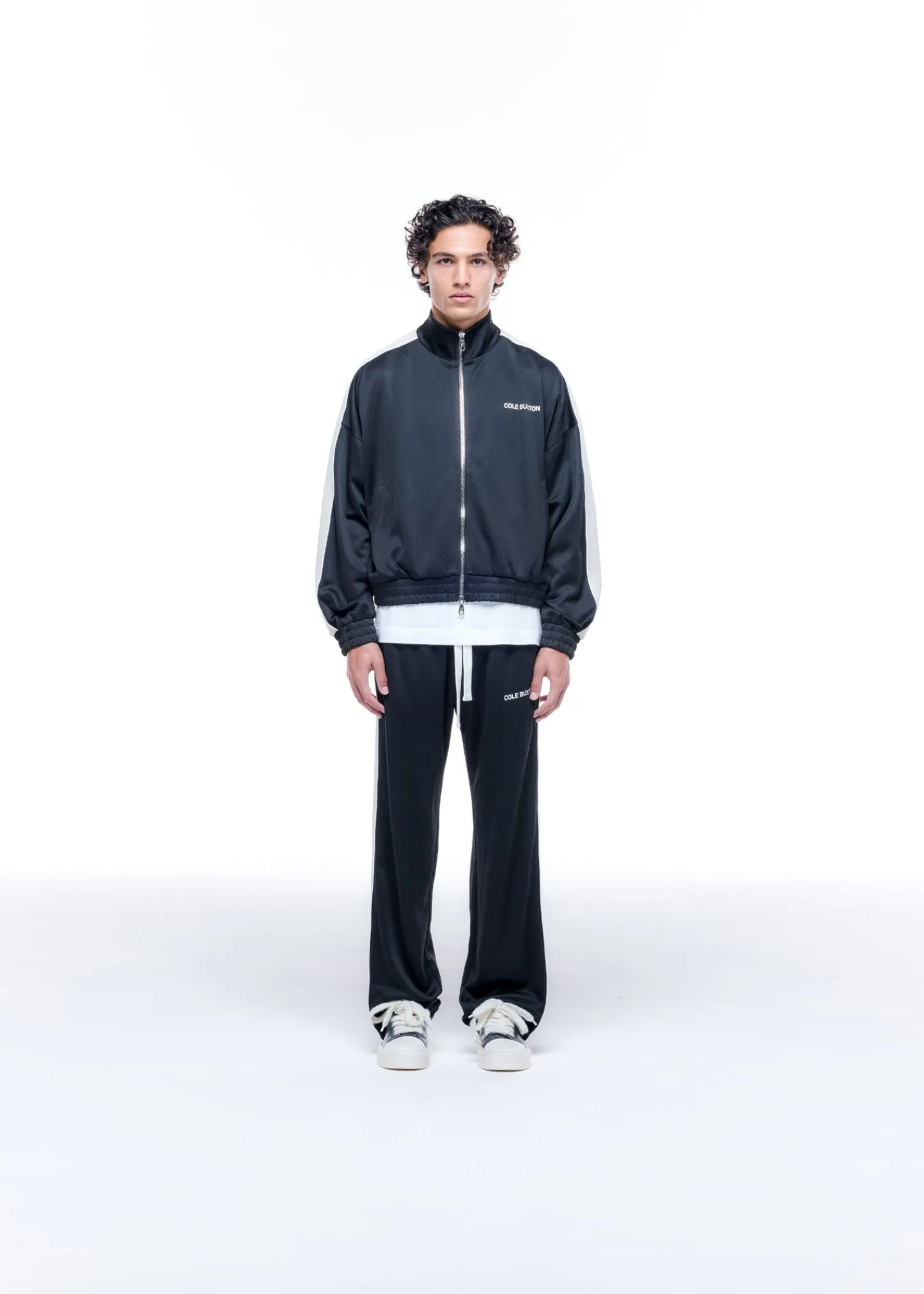 Cole Buxton CONTRAST TAPE TRACK JACKET| Outerwear