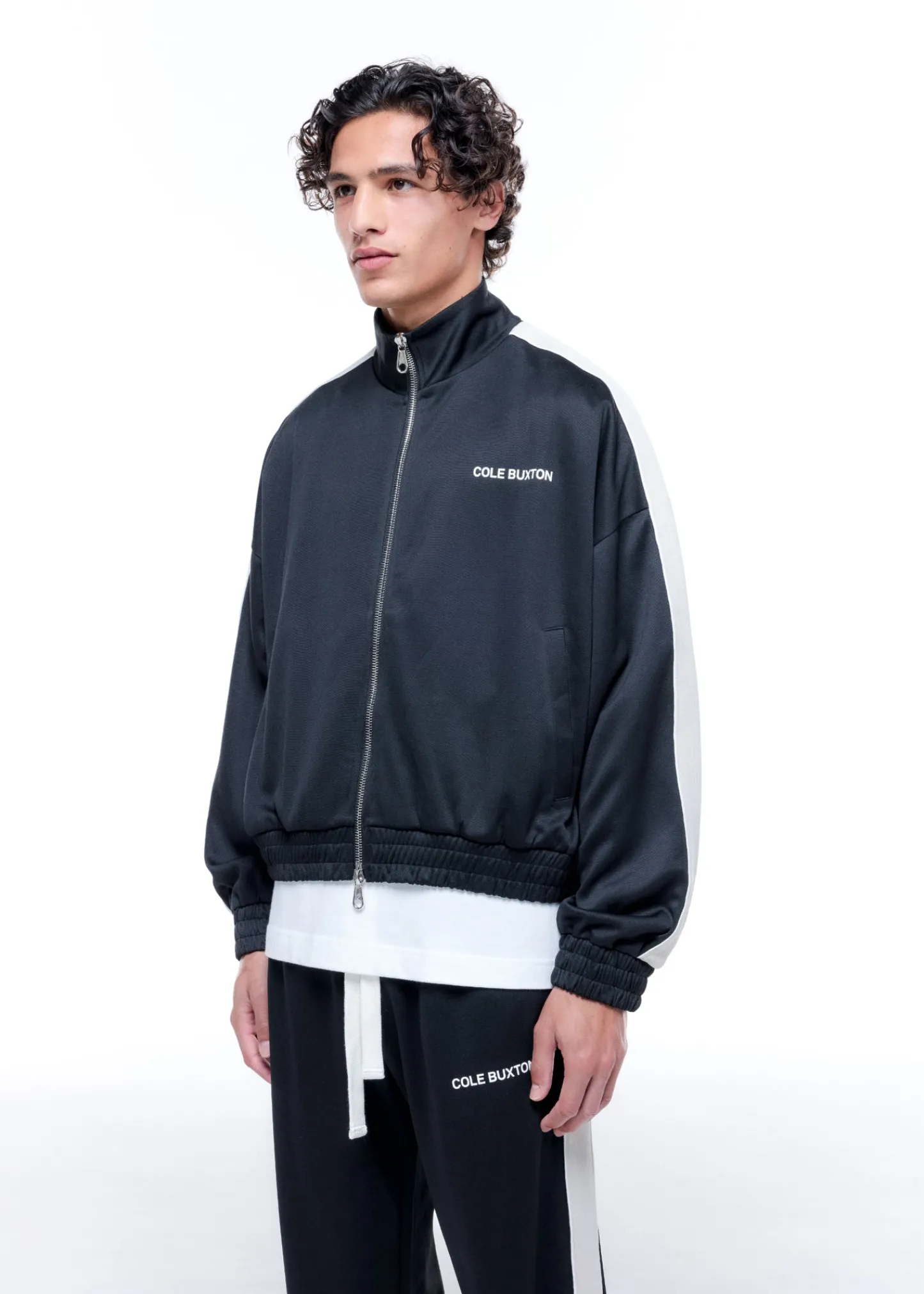 Cole Buxton CONTRAST TAPE TRACK JACKET| Outerwear