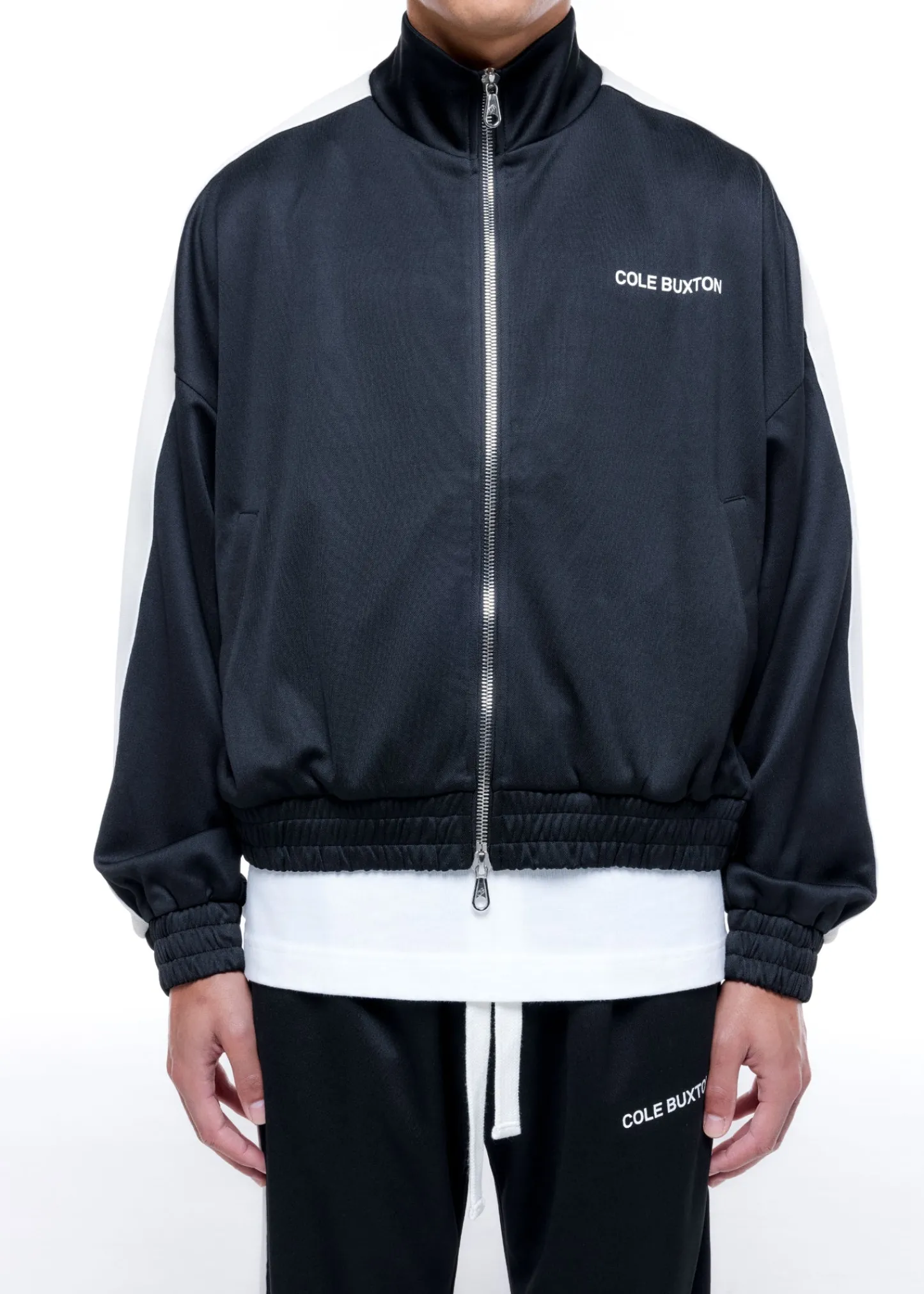 Cole Buxton CONTRAST TAPE TRACK JACKET| Outerwear