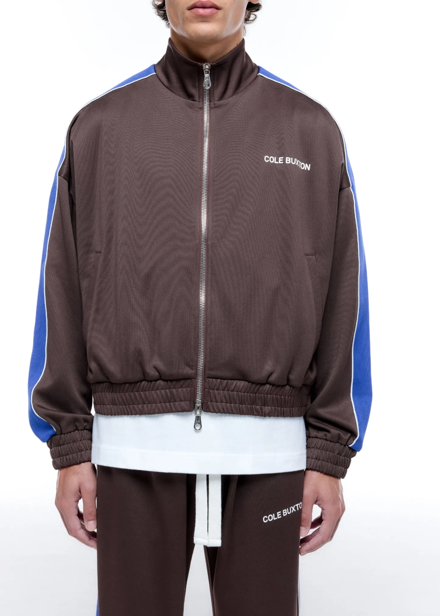Cole Buxton CONTRAST TAPE TRACK JACKET| Outerwear