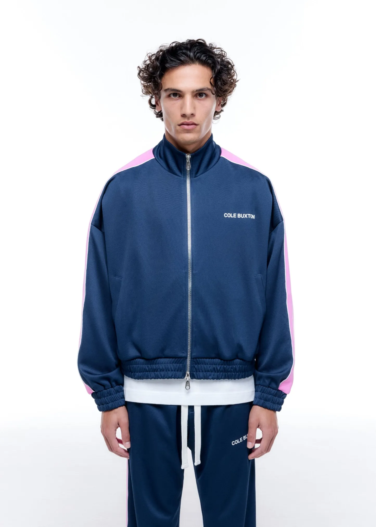 Cole Buxton CONTRAST TAPE TRACK JACKET| Outerwear