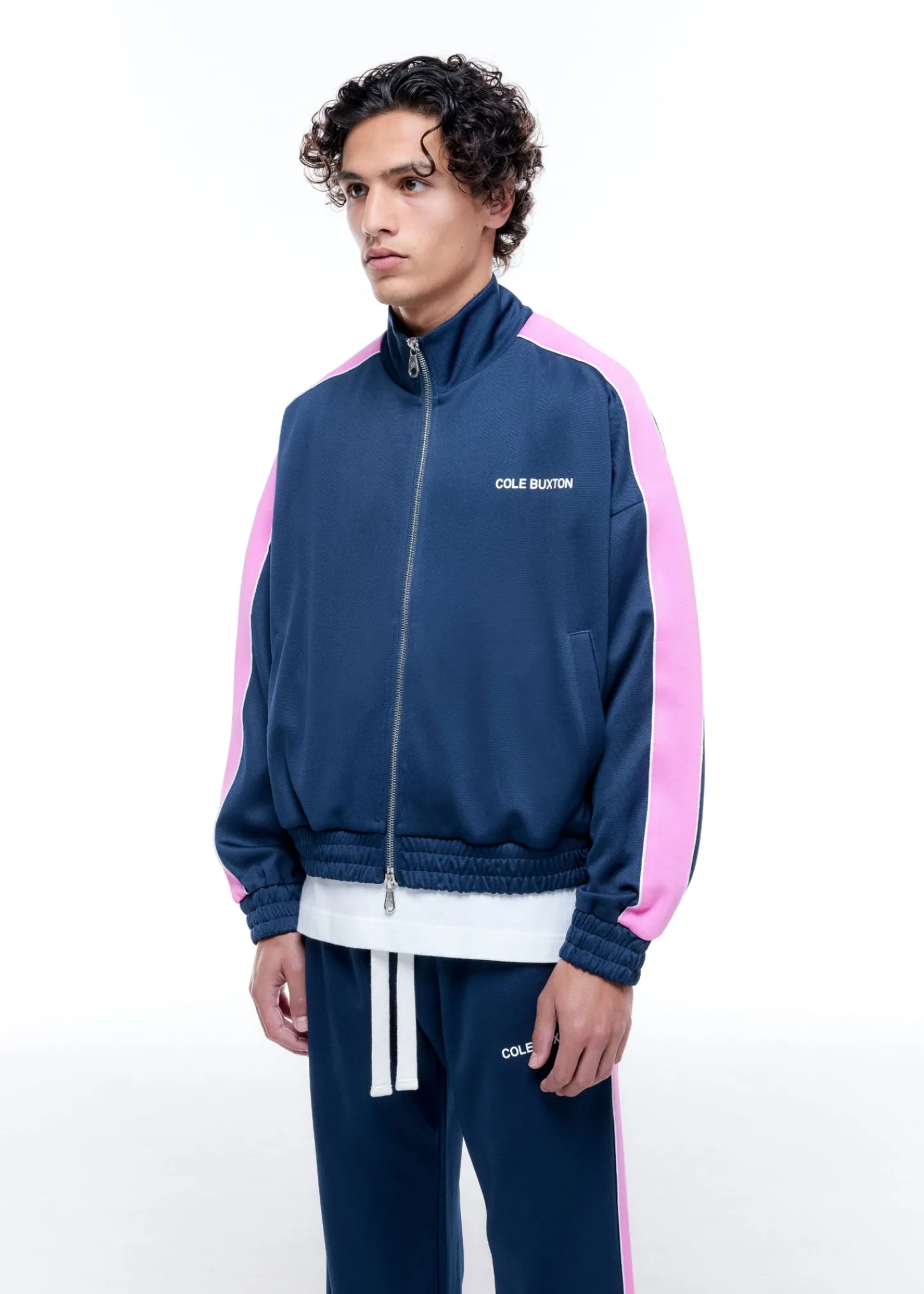 Cole Buxton CONTRAST TAPE TRACK JACKET| Outerwear