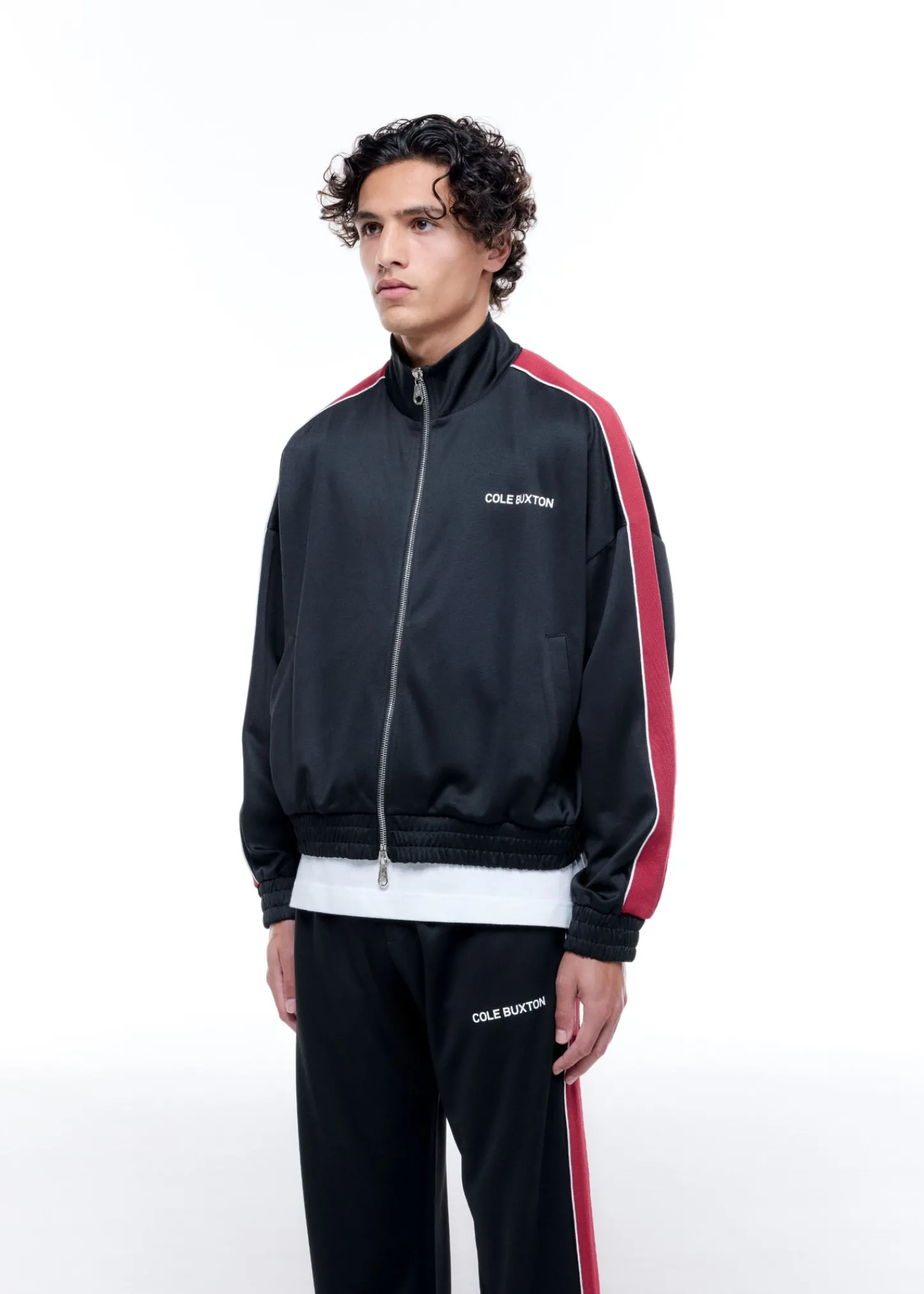 Cole Buxton CONTRAST TAPE TRACK JACKET| Outerwear