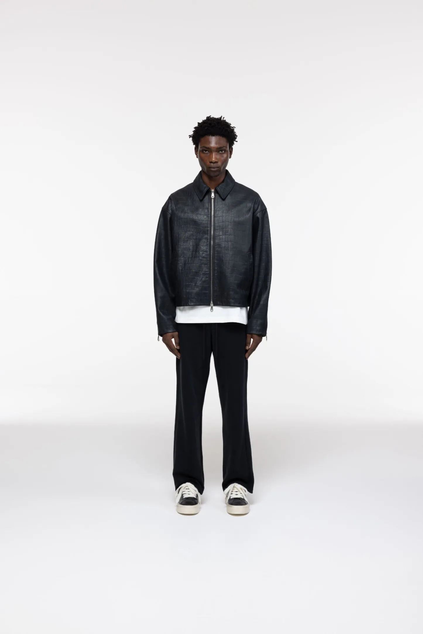Cole Buxton CROC LEATHER JACKET| Outerwear|Leather