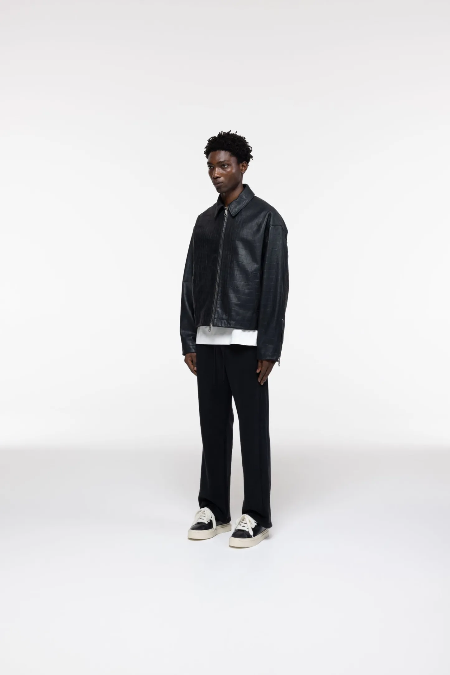 Cole Buxton CROC LEATHER JACKET| Outerwear|Leather