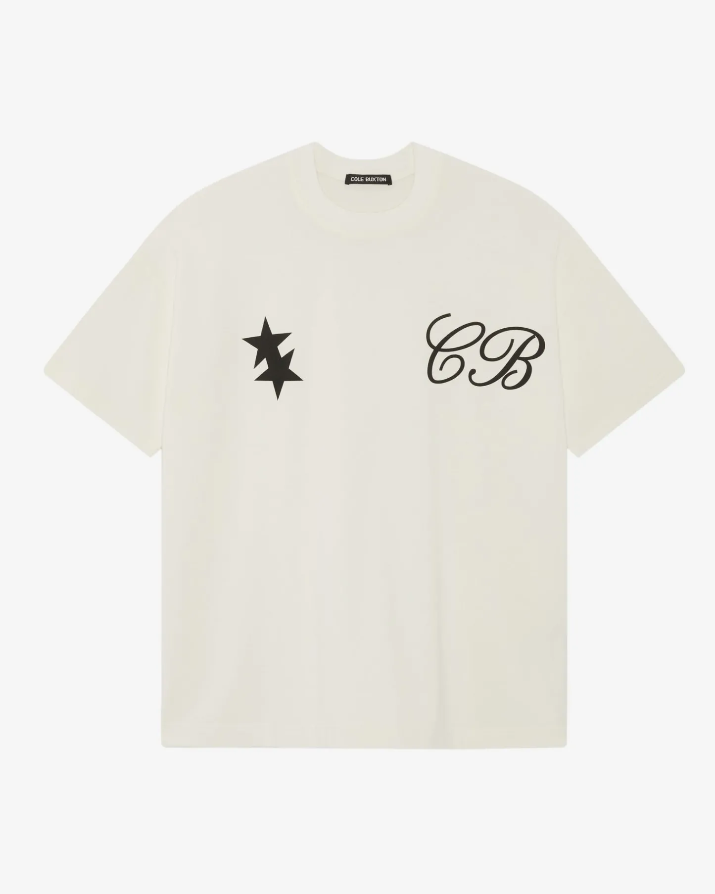 Cole Buxton CURSIVE TWO STARS T-SHIRT| T-Shirts