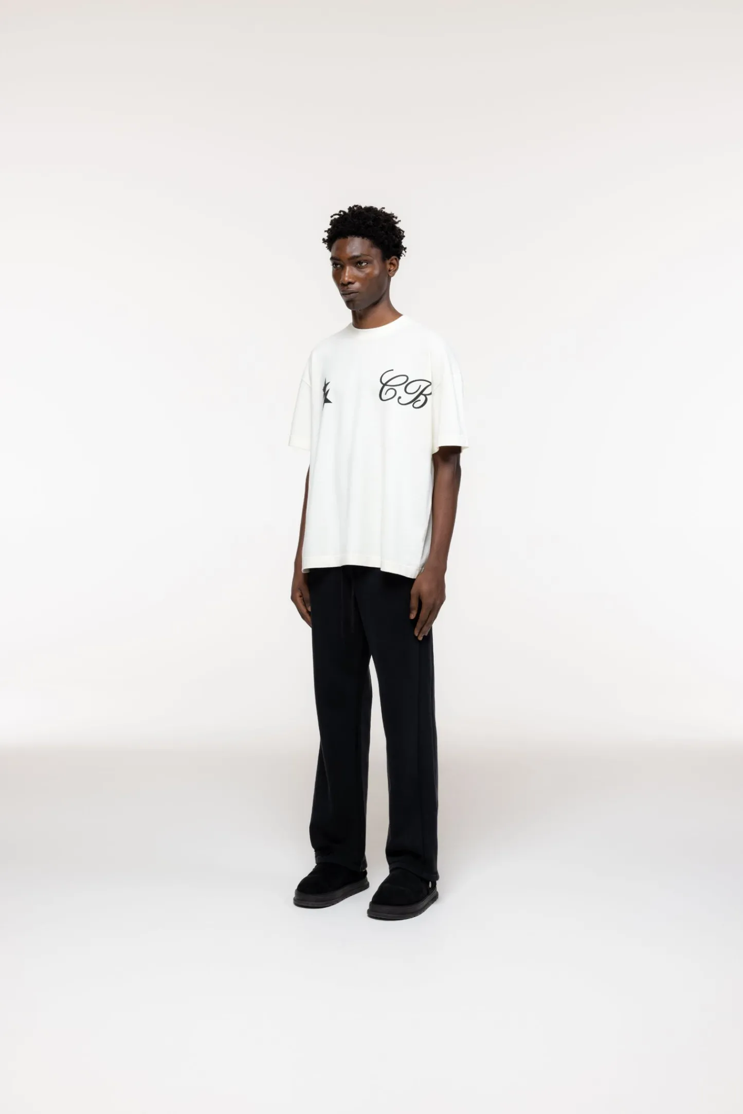 Cole Buxton CURSIVE TWO STARS T-SHIRT| T-Shirts