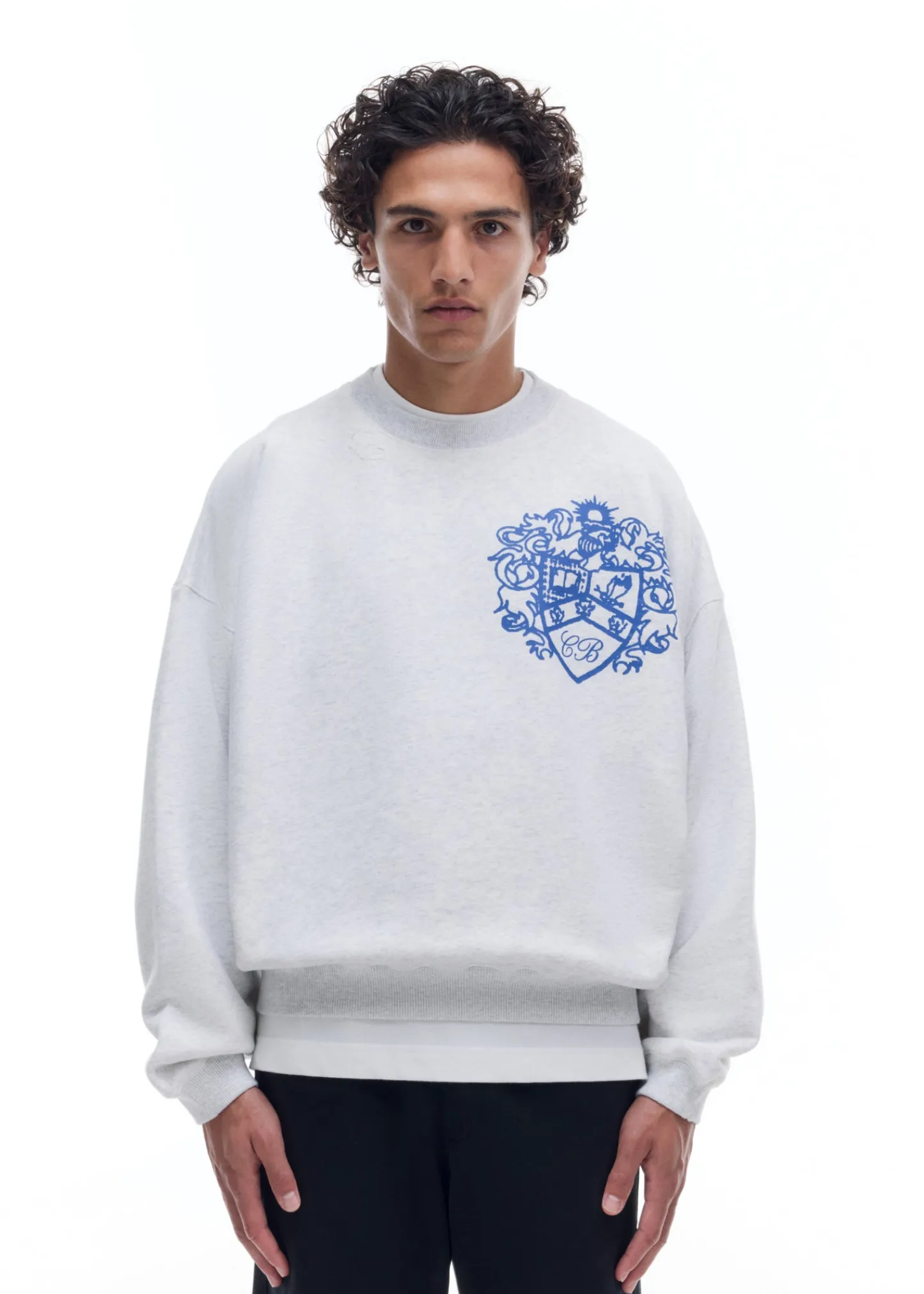 Cole Buxton DISTRESSED COLLEGIATE CREST SWEATSHIRT| Sweatshirts