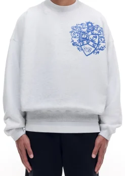 Cole Buxton DISTRESSED COLLEGIATE CREST SWEATSHIRT| Sweatshirts