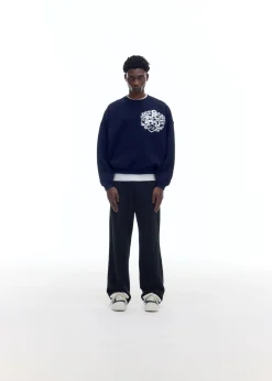 Cole Buxton DISTRESSED COLLEGIATE CREST SWEATSHIRT| Sweatshirts