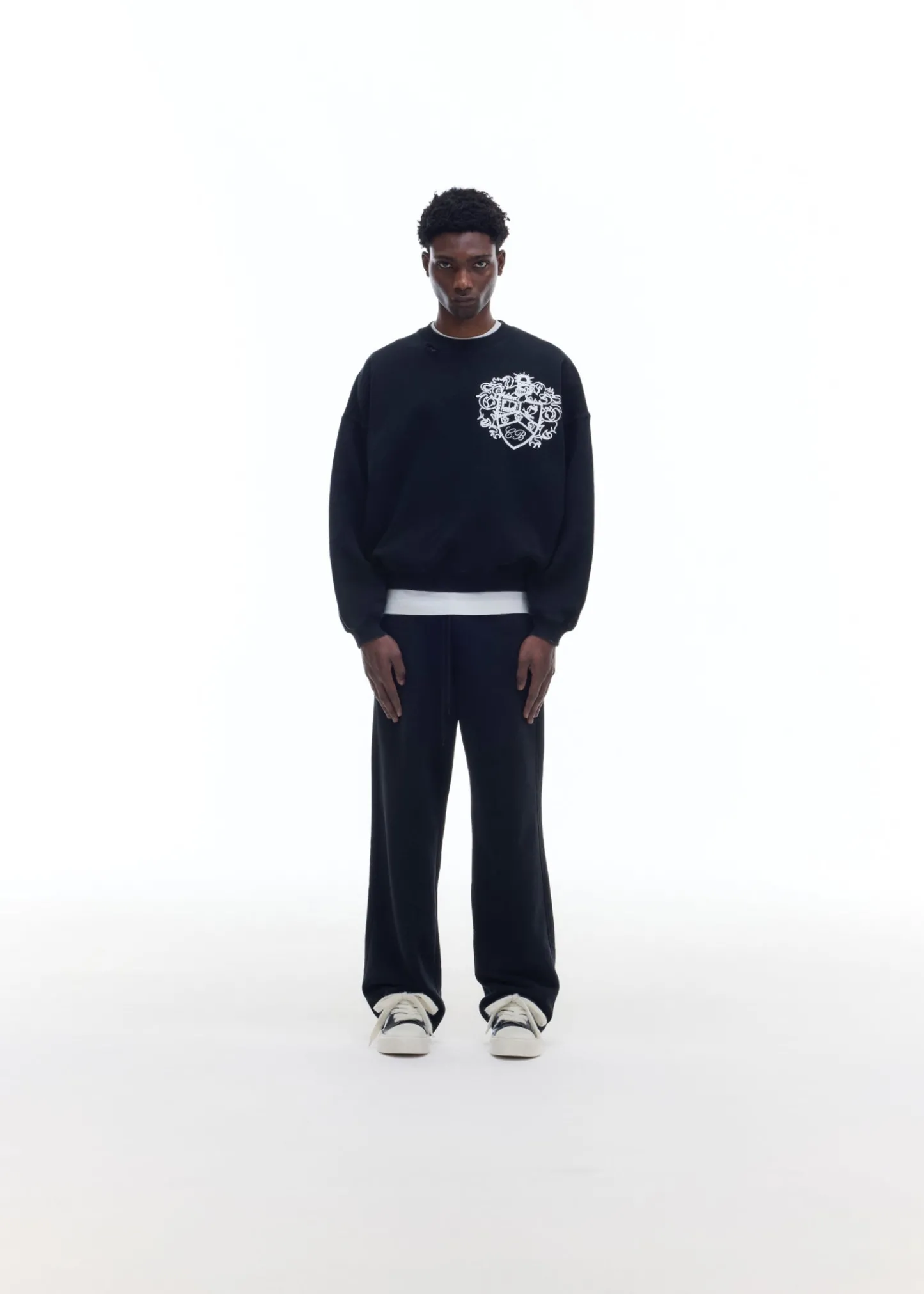 Cole Buxton DISTRESSED COLLEGIATE CREST SWEATSHIRT| Sweatshirts