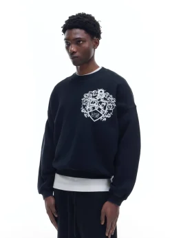 Cole Buxton DISTRESSED COLLEGIATE CREST SWEATSHIRT| Sweatshirts