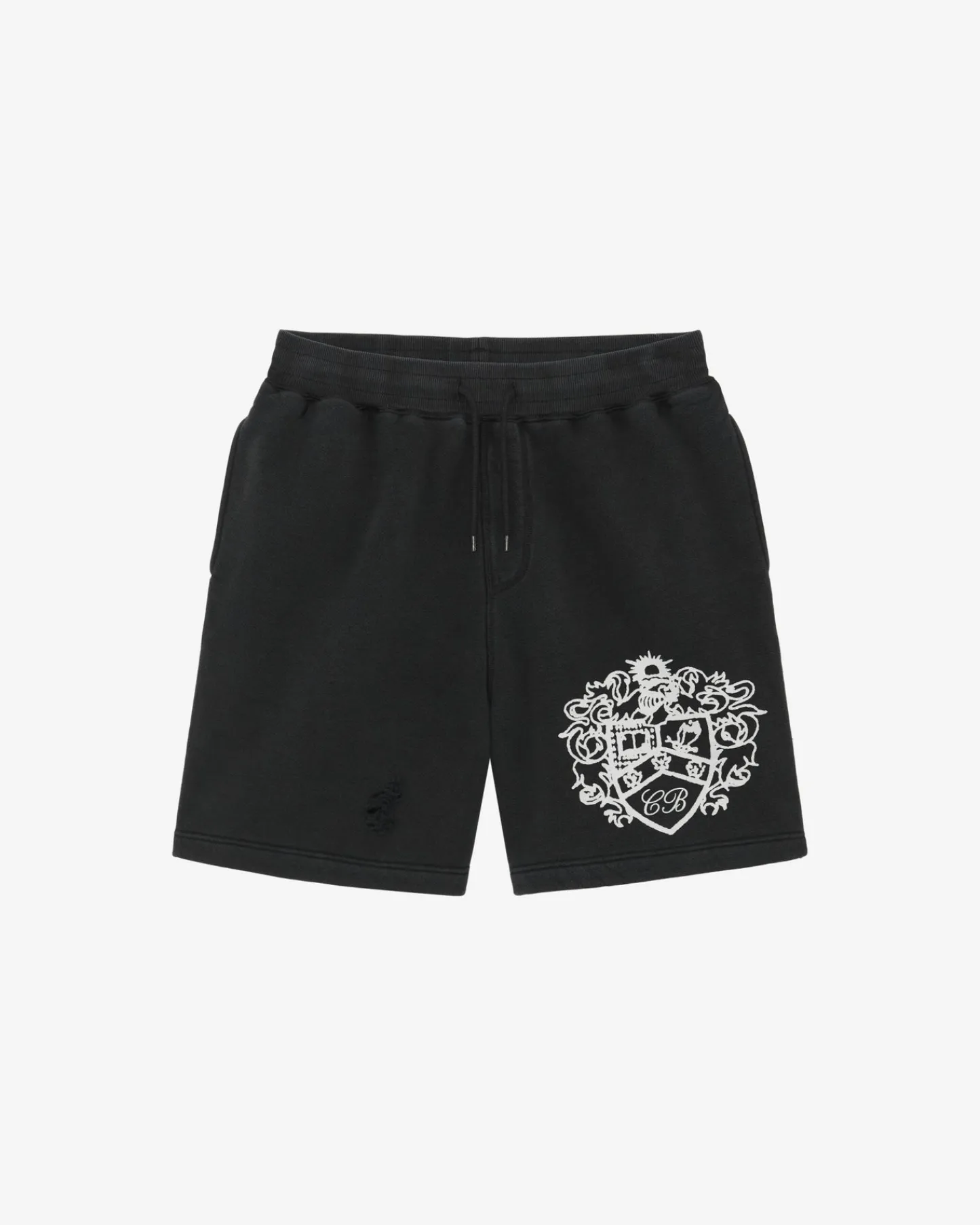 Cole Buxton DISTRESSED COLLEGIATE CREST SHORTS| Shorts