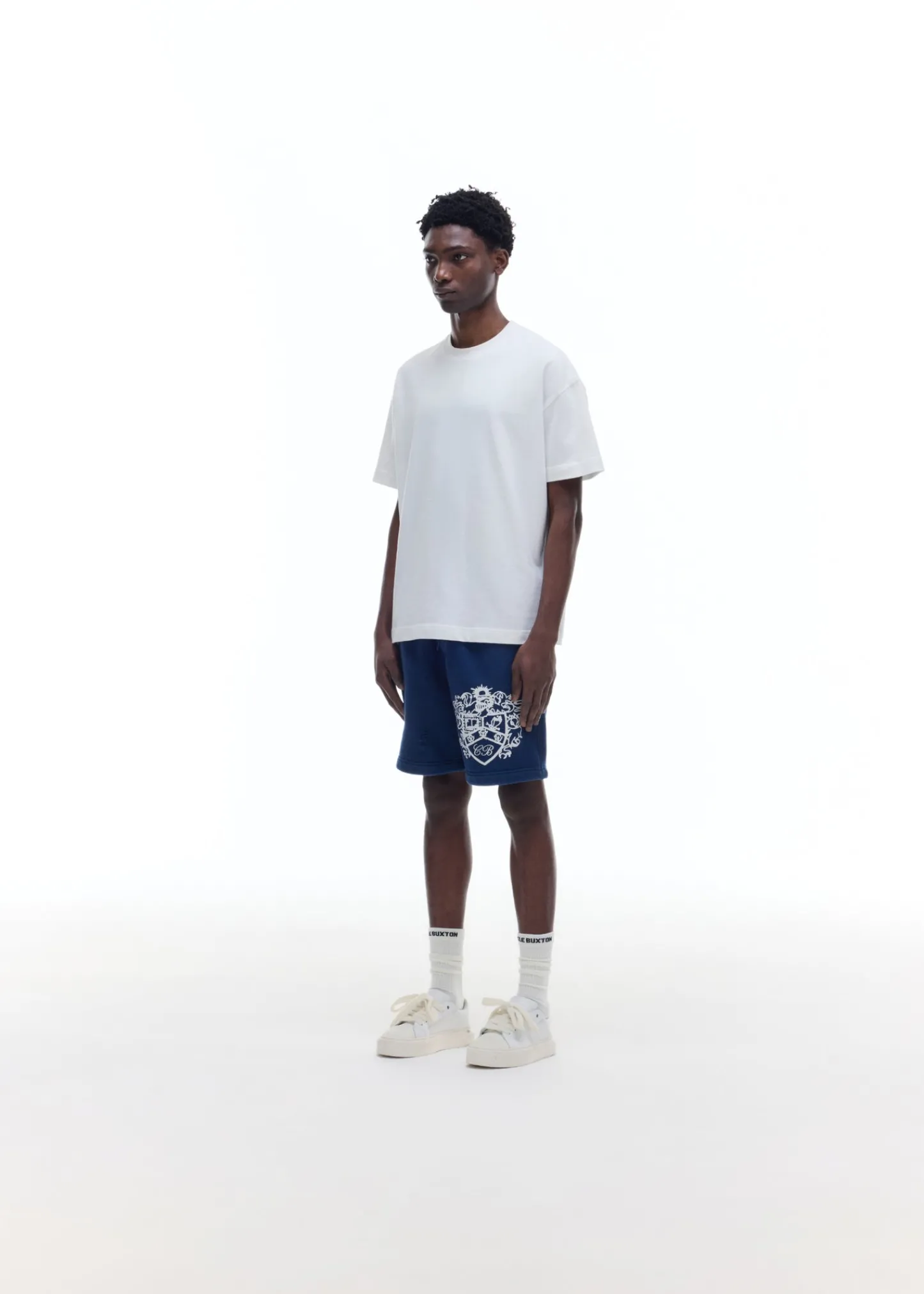 Cole Buxton DISTRESSED COLLEGIATE CREST SHORTS| Shorts
