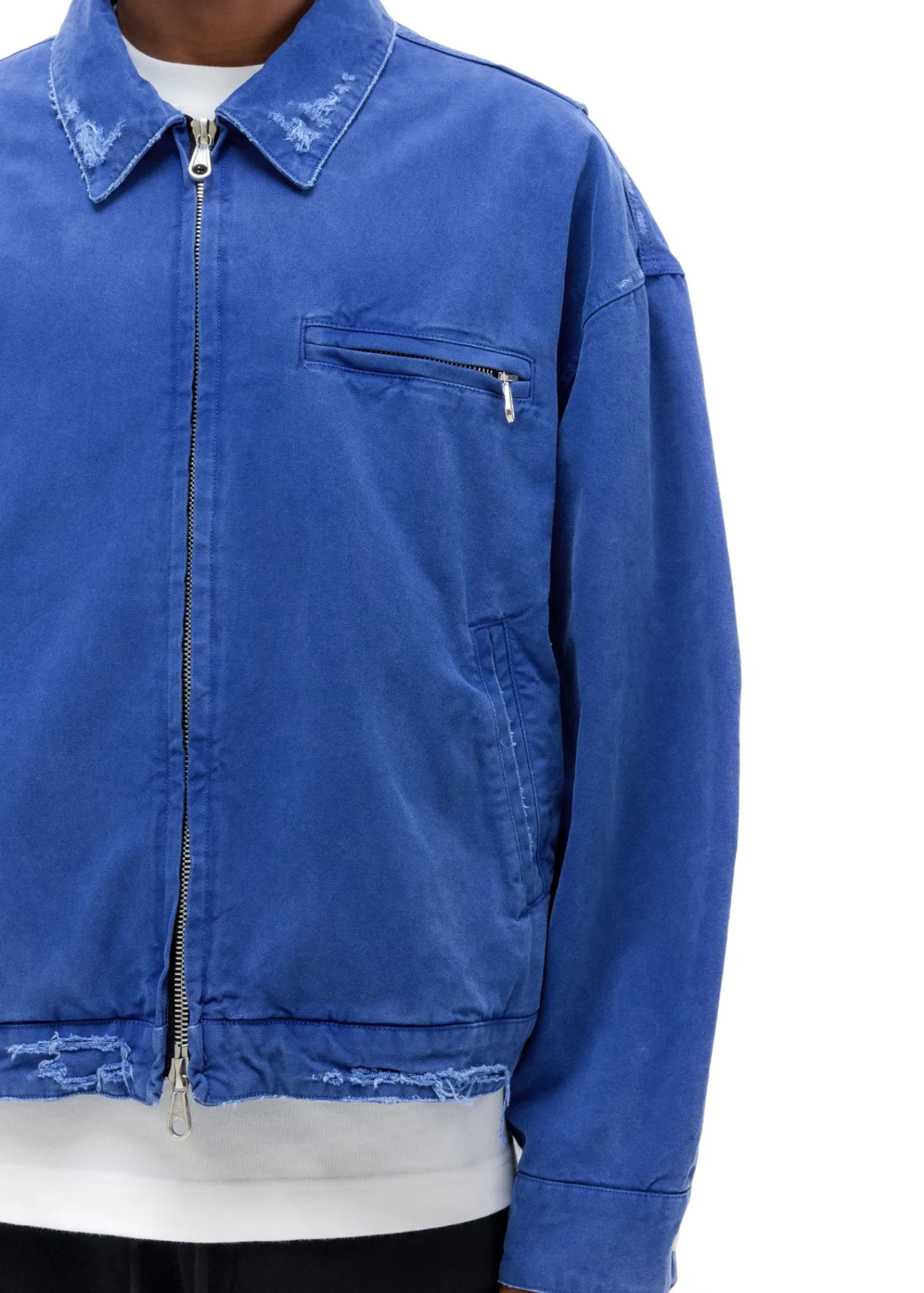 Cole Buxton DISTRESSED TRUCKER JACKET| Outerwear