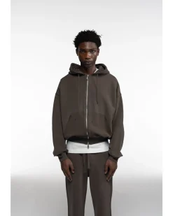 Cole Buxton DISTRESSED ZIPPED HOODIE| Hoodies
