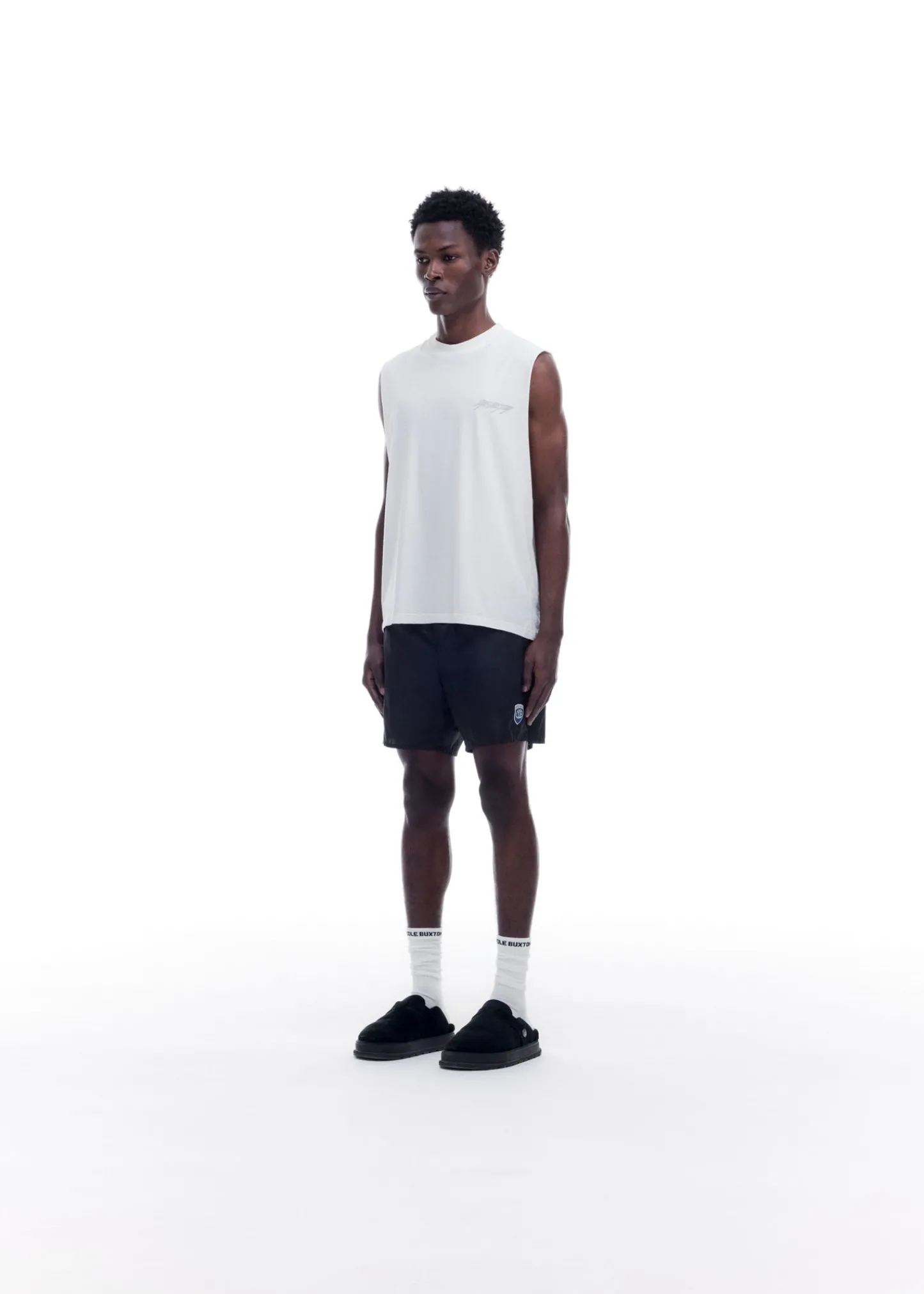 Cole Buxton EMBLEM PATCH SWIM SHORTS| Swimwear