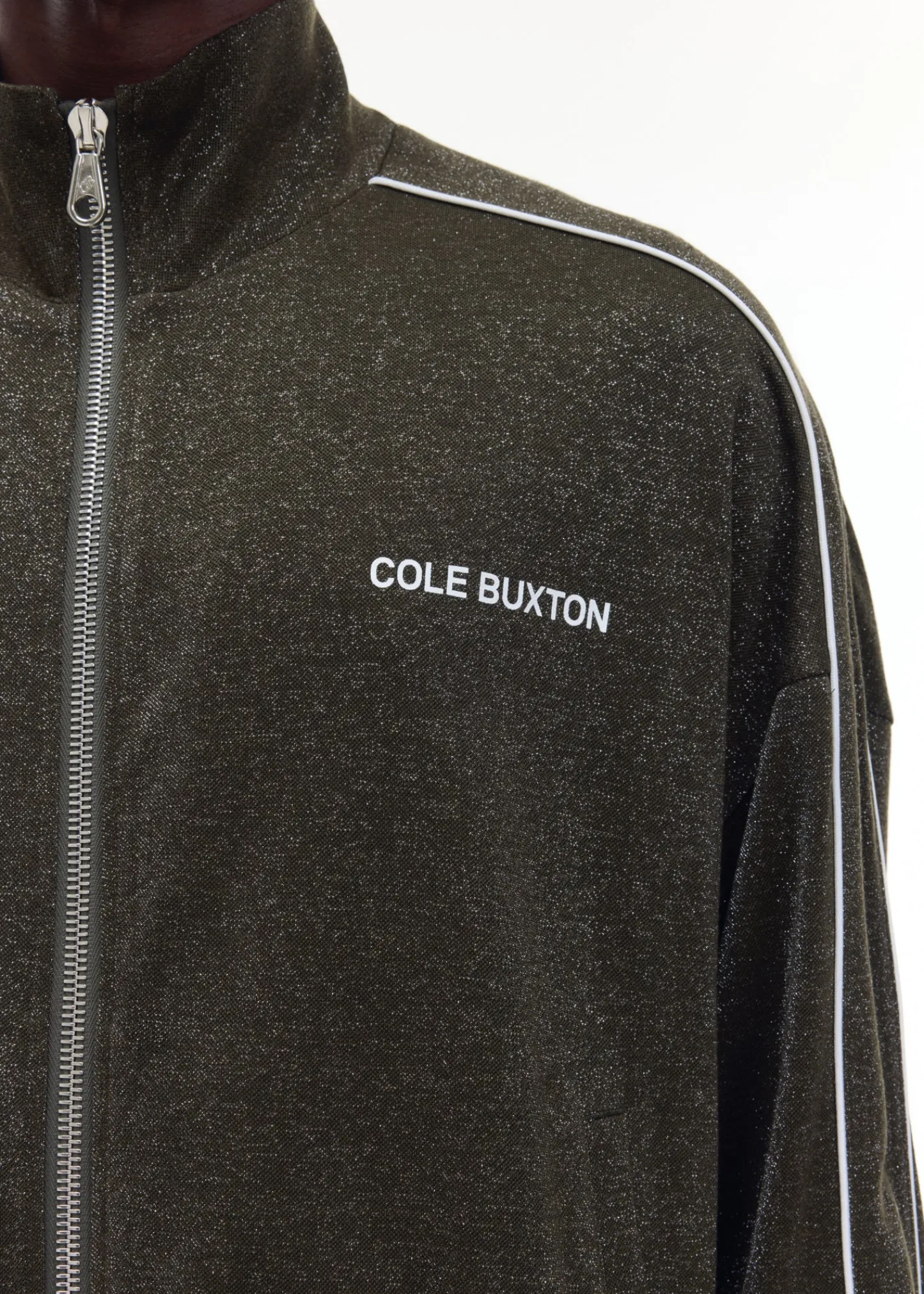 Cole Buxton GLITTER PIPED TRACK JACKET| Outerwear