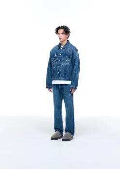 Cole Buxton LEOPARD PRINT JEANS| Denim