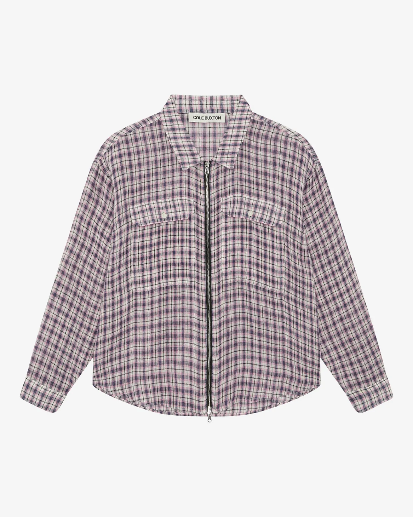 Cole Buxton LINEN FLANNEL ZIPPED SHIRT| Shirts
