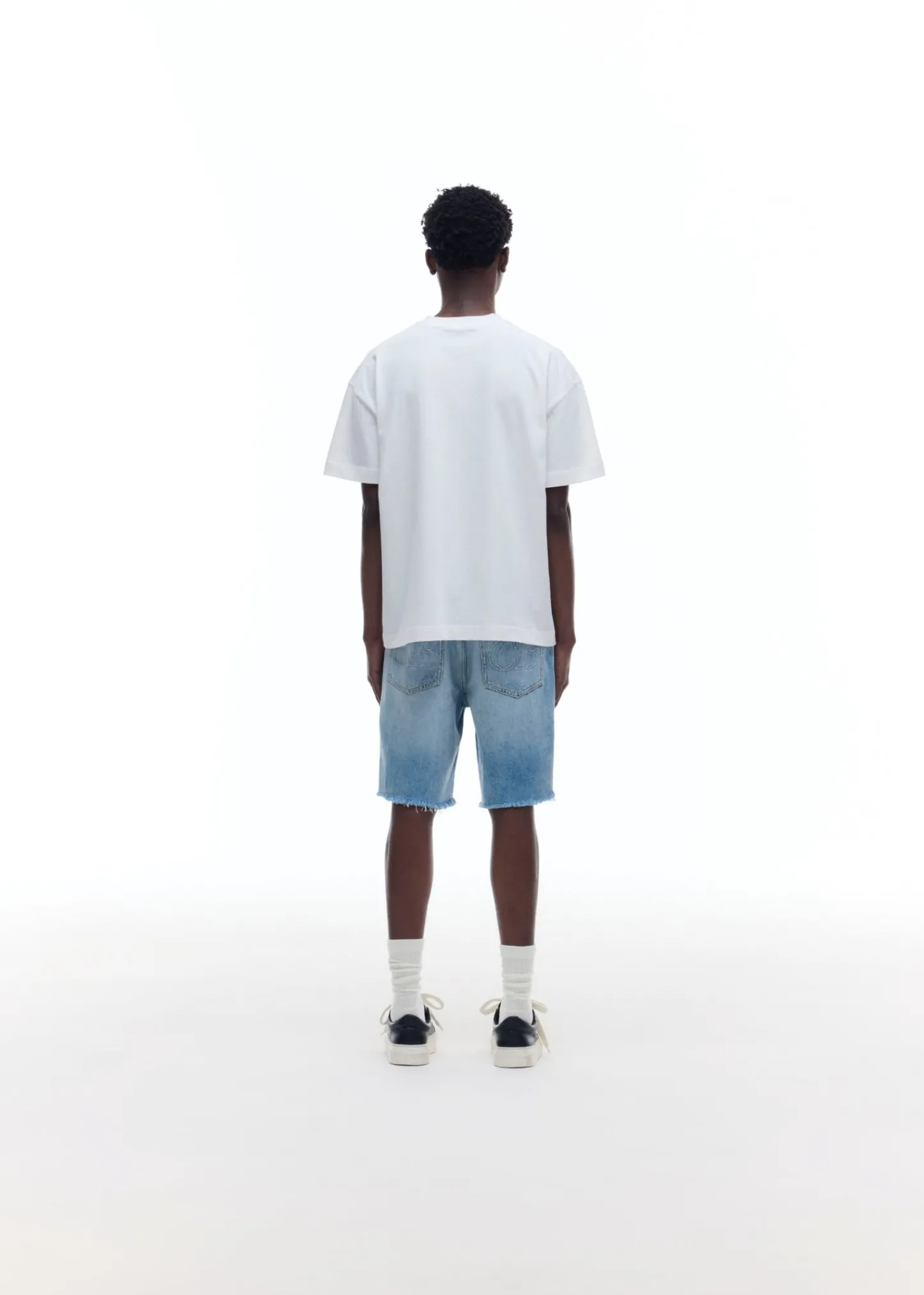 Cole Buxton REPAIRED DENIM SHORTS| Shorts|Denim