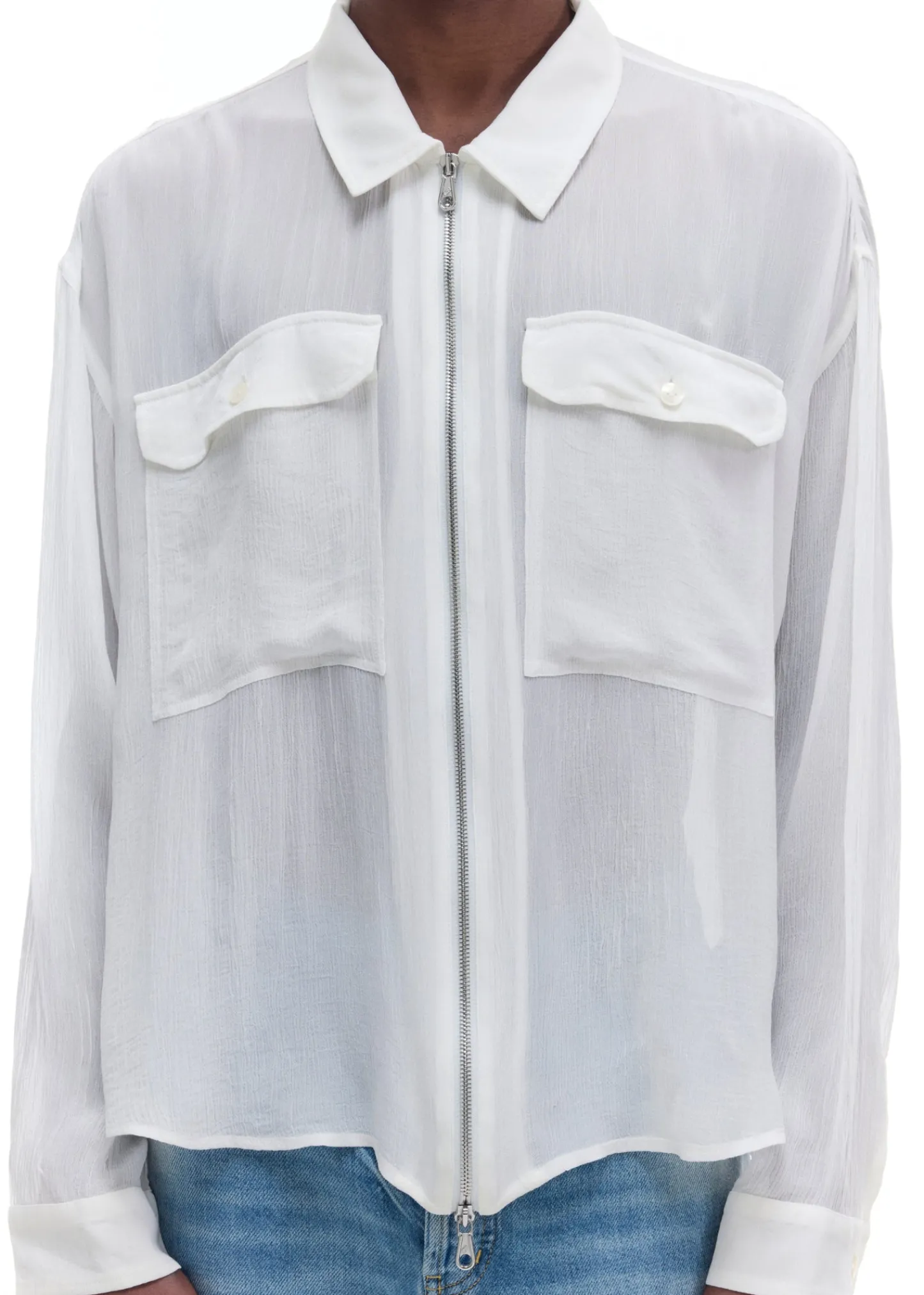 Cole Buxton VISCOSE ZIPPED SHIRT| Shirts